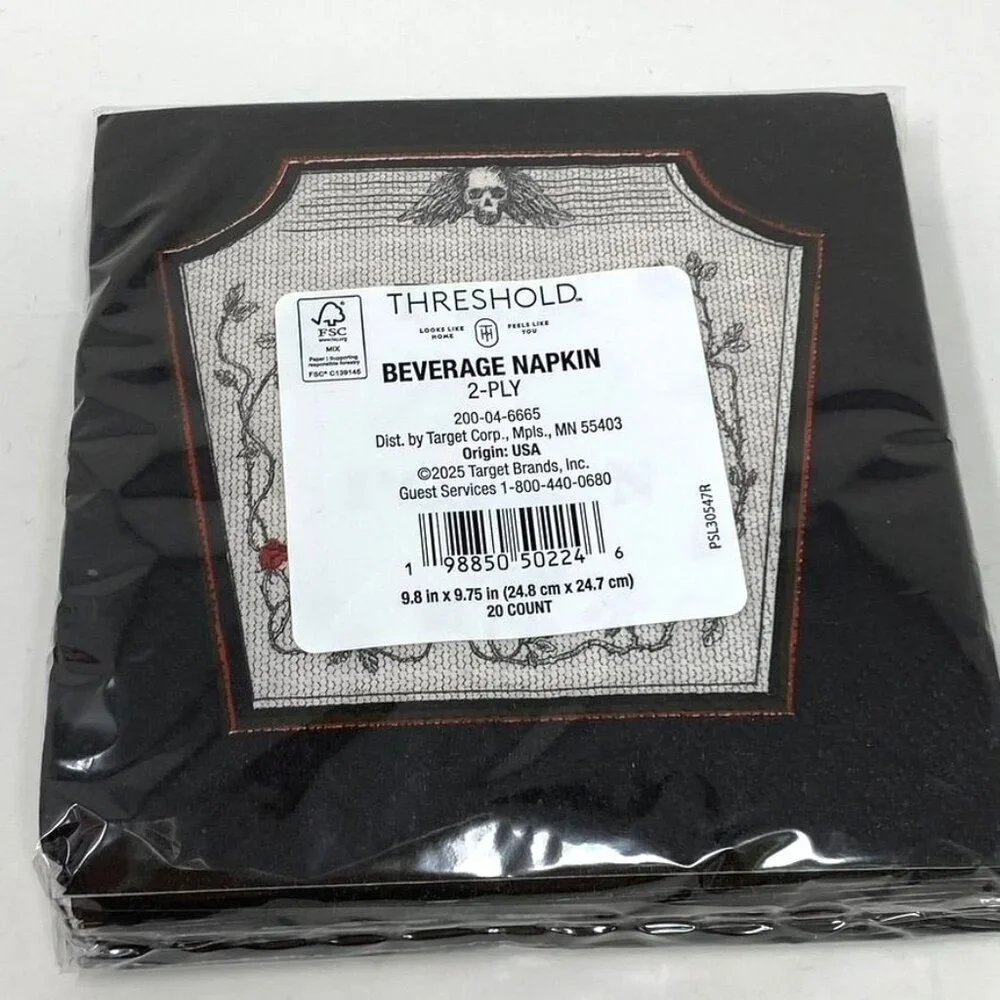 Target Threshold Happy Halloween Napkins Beverage Lunch Novelty Goth